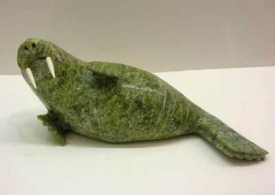 Davidee Atchealuk - "Green Stone Walrus"