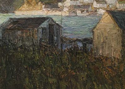 Don Besco - "Sunny Day, Fogo Island, Twillinggate Houses"