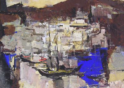 Leonard Brooks - "Vessels at Wharf"