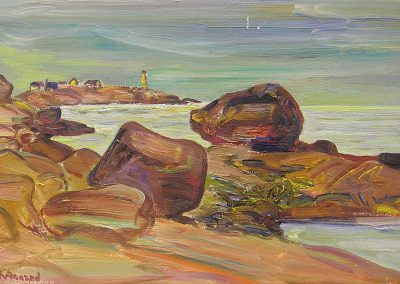Robert Annand - "Rocks and Lighthouse"