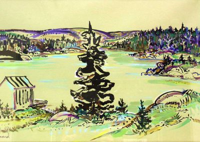 Robert Annand - "Spruce Tree by Water"