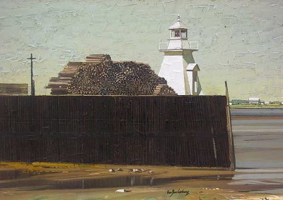 Stanley Zuckerberg - "White Lighthouse Black Wharf"