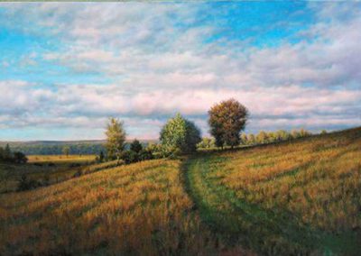 W Verhulst - "The Field Path Dusk on South Mountain"